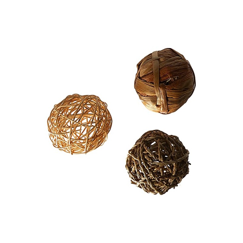 Rosewood Naturals Trio of Fun Balls, Toys for Small Animals