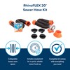Camco RhinoFLEX 20’ Camper/RV Sewer Hose Kit | Clear Elbow