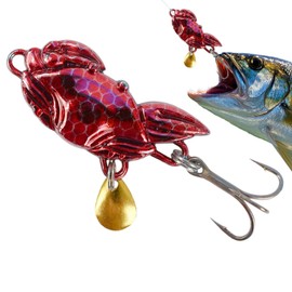 Bass Baits and Lures - Sinking Sequin Bait Metal Lure,Crab Shape Swimbaits, Fishing Accessories, Long-Distance Casting for Bass Trout Salmon