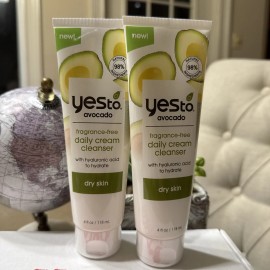 YES TO 2 Yes To AVOCADO Daily Cream Cleanser for Dry Skin 4 fl oz/118 ml NWOB Sealed S
