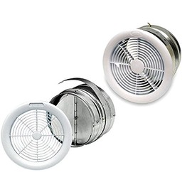 Fantech DGD 6 Designer Exhaust Grille with Collar/Damper, 6" Duct