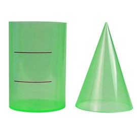 AUTSUPPL 2pcs Cylinder Cone Model Volume Ratio Demonstrator Teaching Tools for Exploration Transparent Geometric Models for Students Lightweight and Educational Equipment
