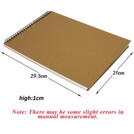 Marte Vanci Hardcover Sketch Book 8.5" x 11" Sketch Drawing Pad 30 Sheets with Spiral Bound Acid Free Drawing Pads for Artists Sketching Drawing, Notebooks