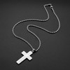 HSWYFCJY Bible Verse Cross Necklace for Men,Christian Cross Necklace for