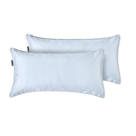 Cloudpillo Pack of 2 Deluxe Pillowcases - 300TC Cotton, Ultra Soft & Breathable, Antibacterial, Hidden Zip, Durable Luxury, Sky Blue