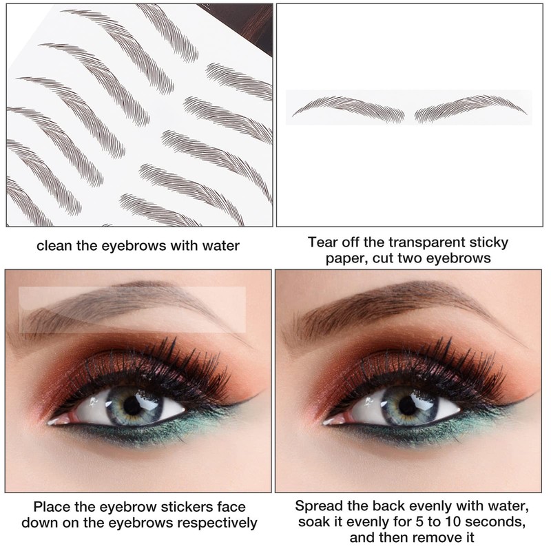 Pegatina de Transferencia de Cejas para Mujeres Pegatinas de Tatuaje