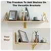 Small Gold Shelf Brackets, 15cm Triangle Shelving Brackets, Versatile Right