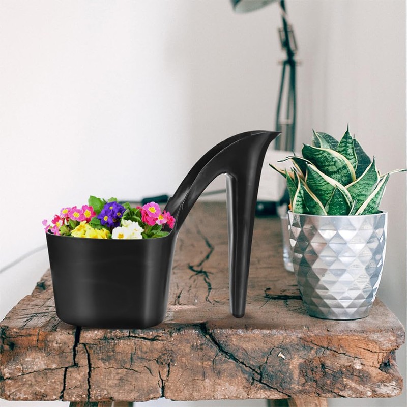 SUPVOX 4Pcs High Heel Shaped Planter: Unique Plastic Flower Pots