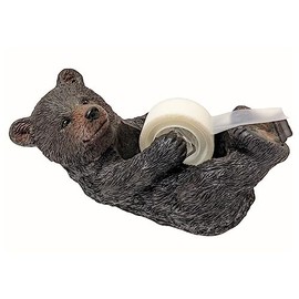 Adorable Black Bear Tape Dispenser/Stand for Cabin Lodge Style - Office, Desk, Giftwrap