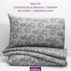 Blancos Azteca sábanas matrimoniales microfibra estampado color travel