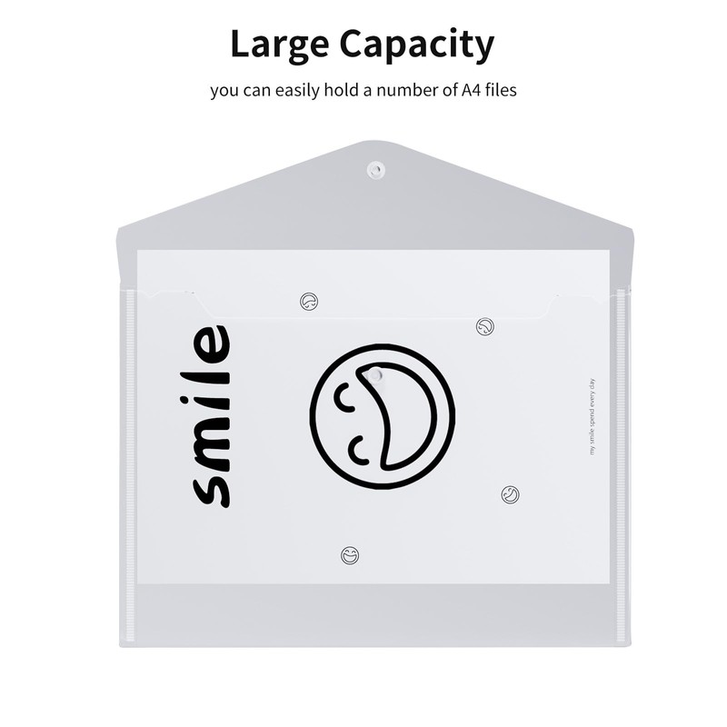 Clear A4 Plastic Wallets 25 Pcs - A4 File Document