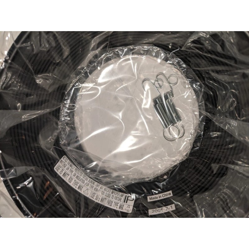 Emerald 6" White Ring Black Baffle Trim- P30W (6 Pack)