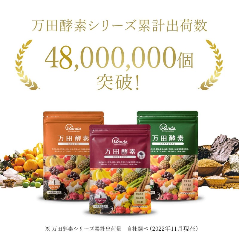 万田 Enzyme Mulberry mulberry Minutes Bao Type/oz. (2.5 G) x 31 Bao)