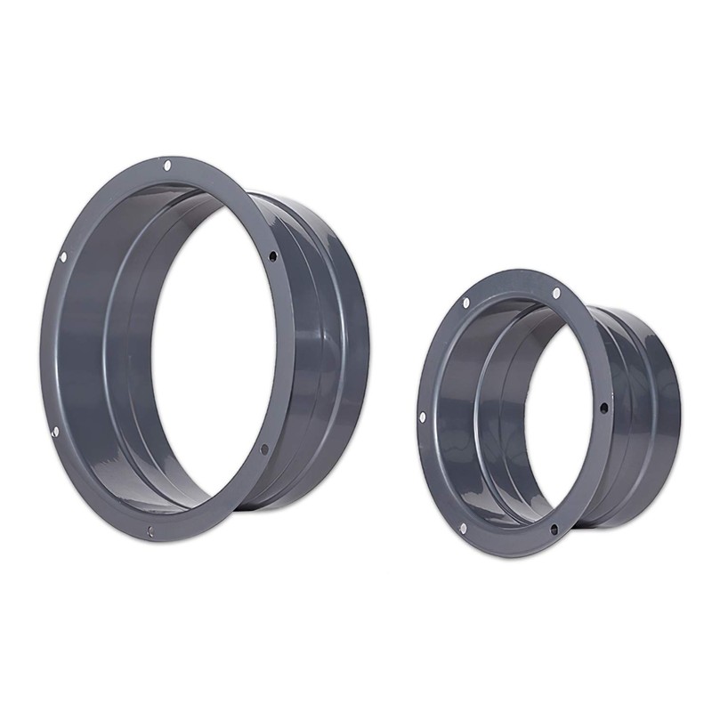 TiCoast Straight Pipe Flange Metal Galvanized Duct Connector Flange for