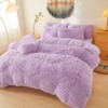 Fluffy Faux Fur Lavender Comforter Cover Twin Set – Plush