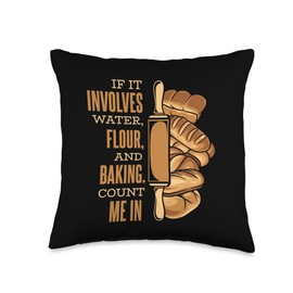 Kit Bread Making Baking Tools Supplies Mix Gifts Count Dough Maker Queen Bread Baker Throw Pillow, 16x16, Multicolor