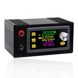 DC Adjustable Buck Boost Converter Voltage Regulator DC6-36V 120W Constant Voltage Constant Current Solar Charging Module LCD Display Housing with Extensive Interface