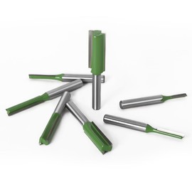 7 Piezas Fresas para Router 1/4 , Fresa Recta de Vástago con Patrón de Vástago, Broca de Fresado con Patrón de Carburo, se Puede Utilizar para Cortar Madera, Chapas o Bordes Laminados