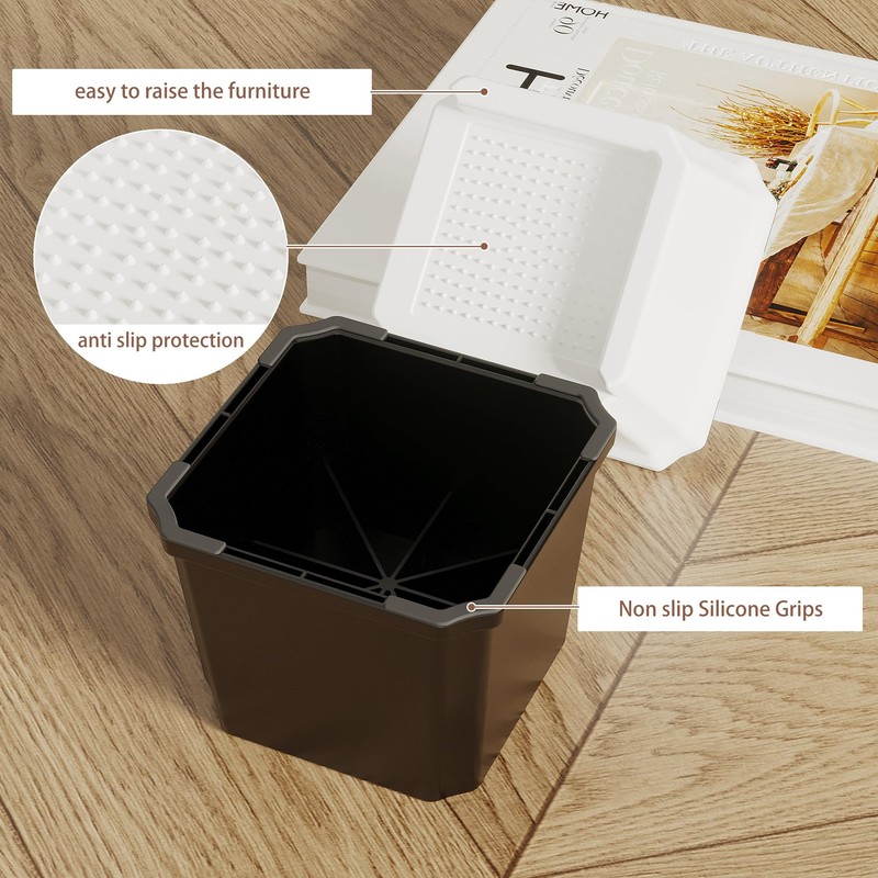 Lutown-Teen 6 Pack Bed Risers 3 Inch Heavy Duty Oversized