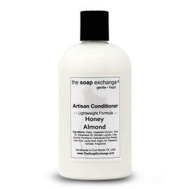 The Soap Exchange Hair Conditioner - Honey Almond Scent - Hand Crafted 12 fl oz / 354 ml Natural Artisan Hair Care, Sulfate & Paraben Free, Nourish, Moisturize, & Protect. Made in the USA.