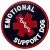Service Dog Emotional Support Dog Embroidered Patch with Hook and