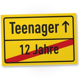 DankeDir! Teenager - Schild 30 x 20 cm - 13. Geburtstag Teenie Geschenk Geburtstagsgeschenk 13 Jahre 13er - Geburtstagskarte Geburtstagsdeko Partydeko Geschenkidee Dreizehnter