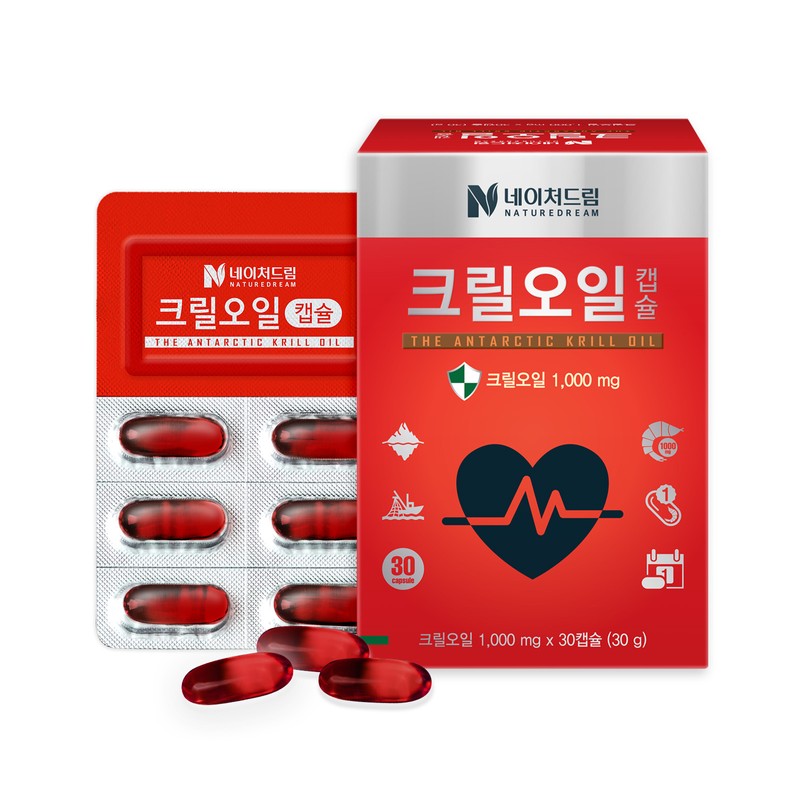 Nature Dream 1 box of krill oil capsules 1,000mg x