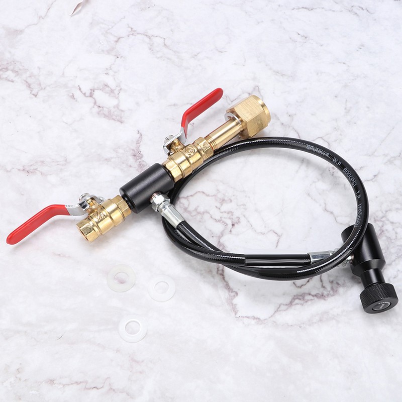 CO2 Cylinder Refill Adapter with 24in Hose for Soda Filling