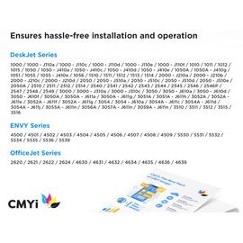 CMYi 61XL Black Replacement Ink Cartridge for HP DeskJet 1510, 1511, 1512, 1513, 1514, 2000, 2050, 2050A, 2510, 2511, 2512, 2514, 2540, 2541, 2542, Envy 4500, 4501, 4502, 4503, 4504, 4505, 4506, 4507