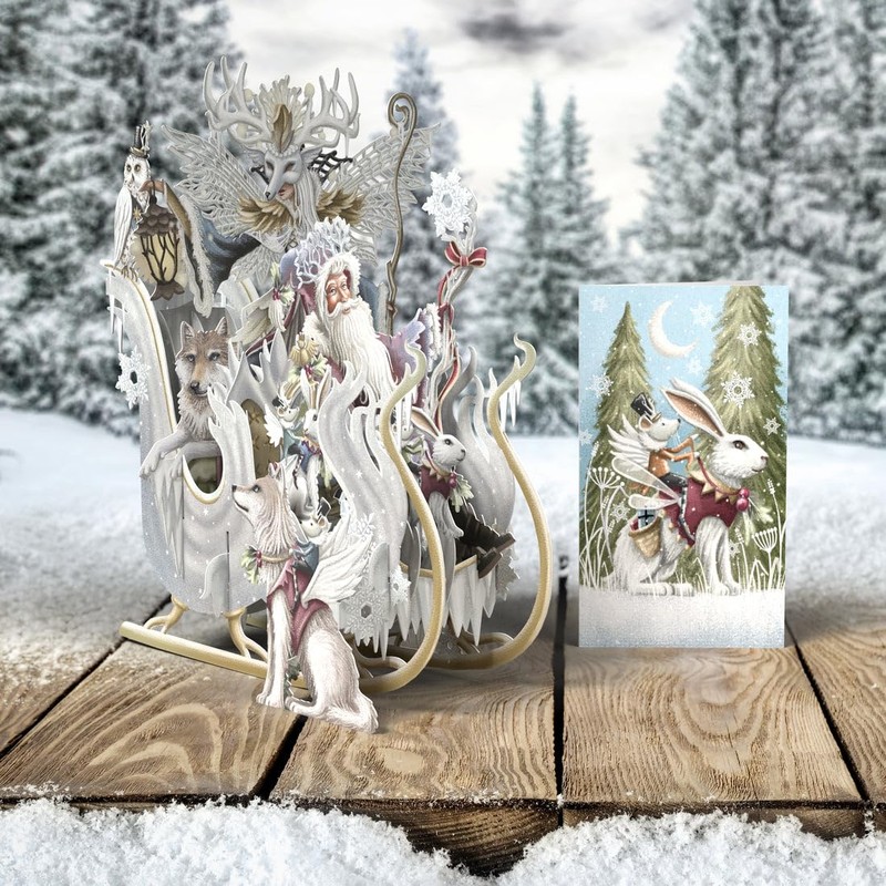 PAPER D'ART - SNOW QUEEN SLEIGH - 3D POP UP