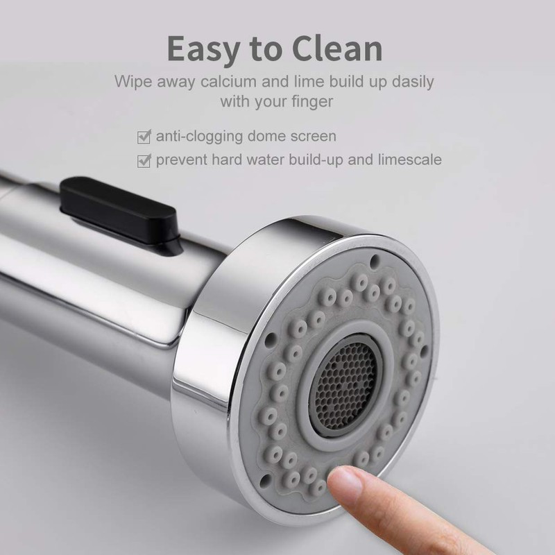 HOMELODY Pull Down Faucet Replacement Head, 2-Function G1/2 Kitchen Sink