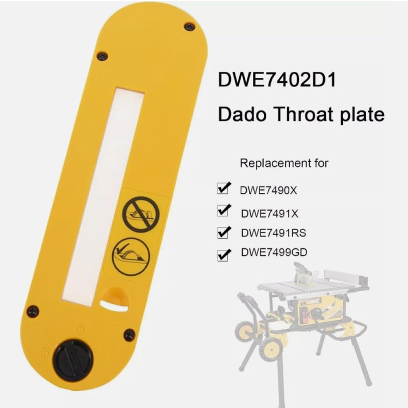 VIQAEKK Dado Throat Plate Table Saw Accessories for Dado Blades