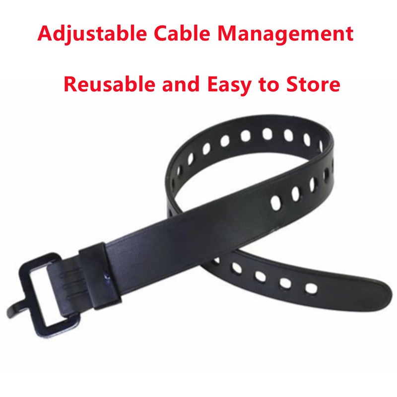 Adjustable Cable Straps with 25 Buckles, Reusable Fastening Cable Ties