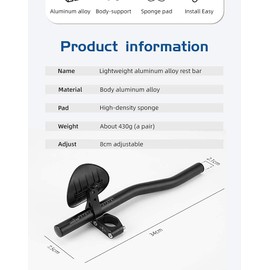 Acesport Handlebar Aero Bars Triathlon Time Trial Trial Cycling Handlebar Retro Bicycle for Mountain Bike and Road Bike Aluminium Alloy Version (Black)