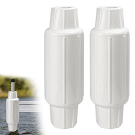 Dock Fender Bumper for Post, Boat Dock Bumpers Slide-Over Post Pole, Slip-On Dock Leg Pipes and Mounting Brackets, Vertical Protection, Soft UV-Resistant Marine-Grade Vinyl (White)