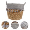 Ciieeo Hand Woven Grass Rattan Flower Basket Thin Weave Storage