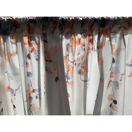 Azvizanmo - Cenefa de ventana de hojas amarillas para cocina, sala de estar, cortinas cortas de hojas, valanes, bolsillo para barra, tratamiento de ventana para decoración del hogar, 54 x 18 pulgadas,