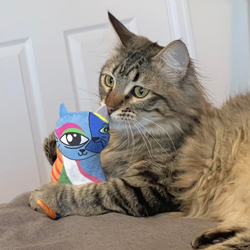 KONG Artz Cats - Crackling Cat Toys with Catnip, Ribbon
