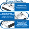 YAYODS Pack of 6 Spring-Loaded Crate Handles, Stainless Steel Folding