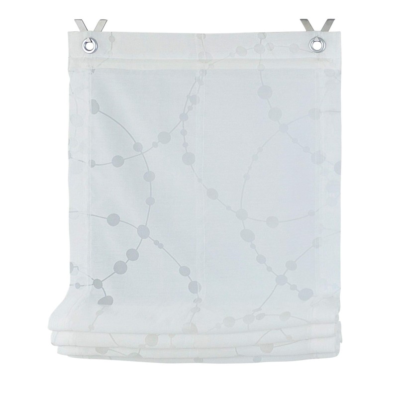 Kutti Cadena Roman Blind with Eyelets White Modern Width Approx.