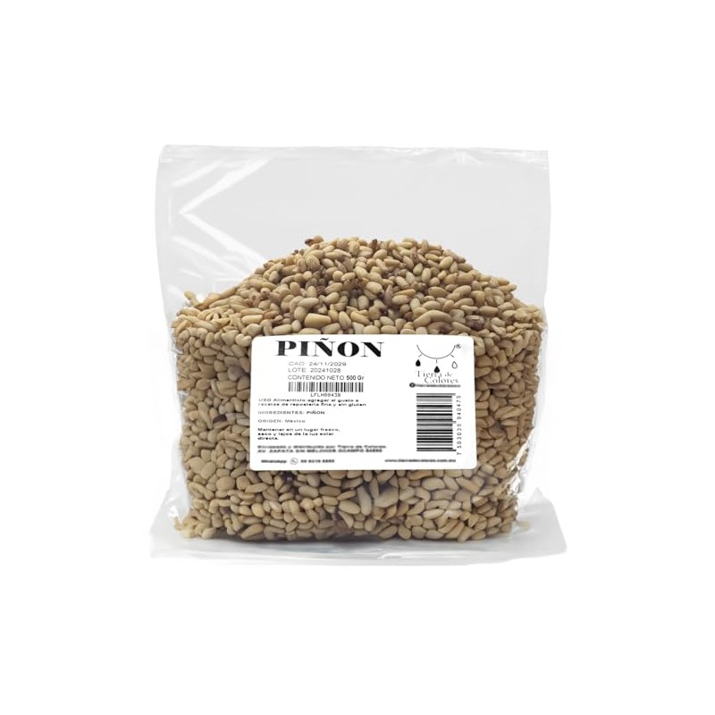 Piñon Blanco 500g Pelado fruto seco para botana y reposteria