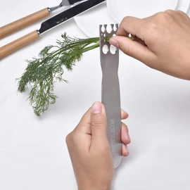 Stainless Steel Leaf Herb Stripper Tool, Loose Leaf Kale, Chard, Collard Greens Kale Razor and Kitchen Leaf Remover