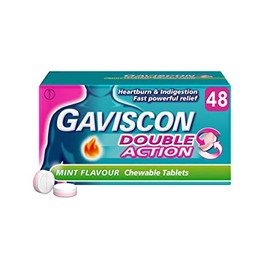 Gaviscon Gaviscon Double Action Tabs Heartburn Indigestion Mint 48s