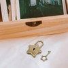 Gadpiparty Lock Antique Brass Padlock with Key, Vintage Star Shape