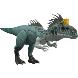 Mattel Jurassic World - Cryolophosaurus Ruggito Selvaggio, dinosauro snodato con luci e suoni, premi il tasto e attiva ruggiti feroci e mosse d'attacco feroci, JKL80