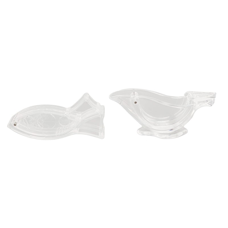 10Pcs Manual Lemon Juicer Transparent Safe Acrylic Fish Bird Shaped