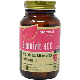BIOMIVIT 400 30 CAPSULAS 595 MG VITAMINAS Y MINERALES Y OMEGA 3