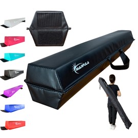 MARFULA 6 FT / 8 FT / 9 FT / 10 FT Balance Beam Folding Floor Gymnastics Equipment for Kids, Non Slip Base, Gymnastics Beam for Training Home Gym Use