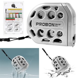 25Ft Hollow Retractable Tape, Stainless Steel Measuring Tape, Double Sided Scale, Hollow Design Retractable Tape, Retractable Metric Ruler for Household Industrial Woodworking (25Ft)