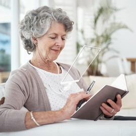 5X Hands Free Magnifier, Flexible Gooseneck Full Page Magnifier, 8"x5.5" Large Magnifier for Reading for Neck Wear Repair Sewing Low Vision Elderly